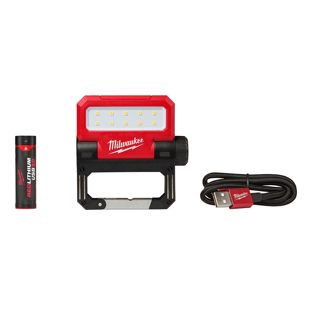 Milwaukee USB Rechargeable Rover Pivoting LED Flood Light - Ascmtools