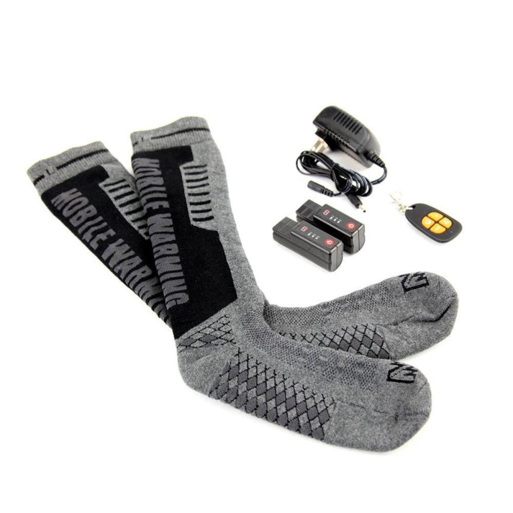 Mobile Warming Heated Socks 3.7V Large Gray/Black Men’s Standard - Ascmtools