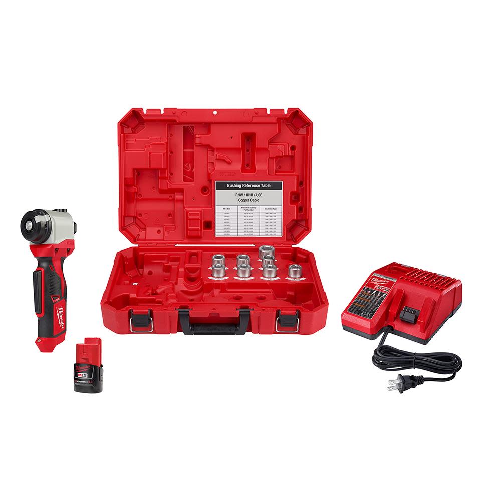 Milwaukee M12 Cable Stripper Kit for Cu RHW / RHH / USE - Ascmtools