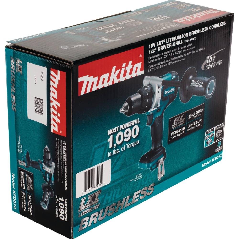 Makita 18V LXT Lithium-Ion Brushless Cordless 1/2 in. Driver-Drill (Tool Only) - Ascmtools