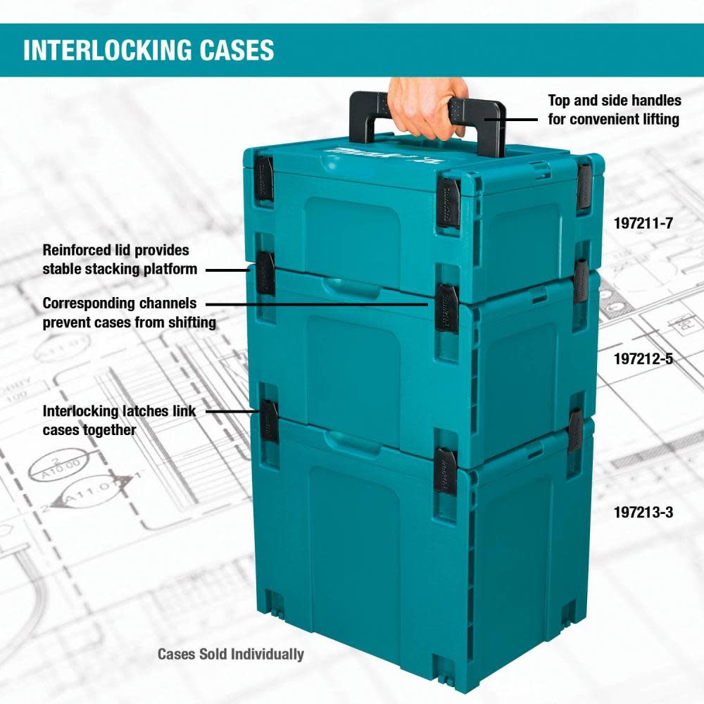 Makita MAKPAC Interlocking Cooler Box Insulated Large - Ascmtools