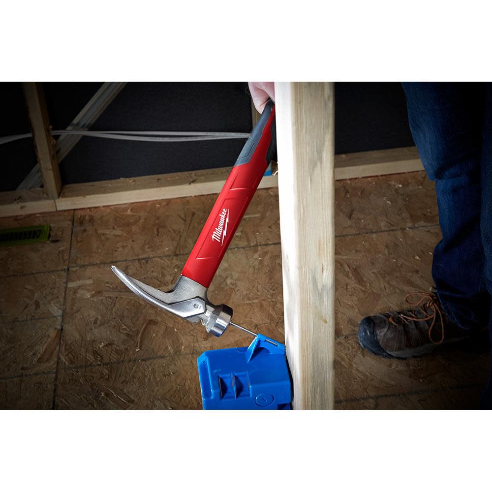 Milwaukee 19 oz Smooth Face Poly/Fiberglass Handle Hammer - Ascmtools