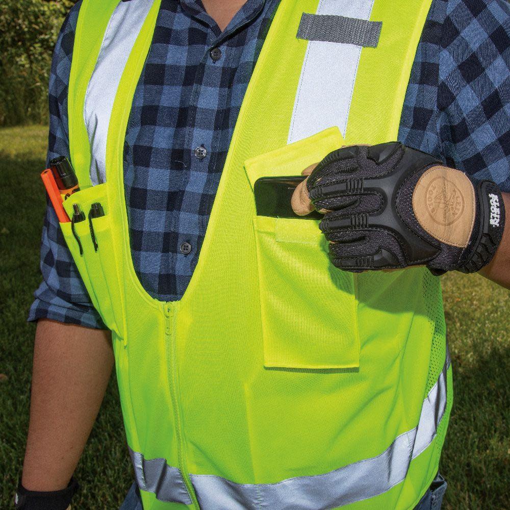 Klein Tools High-Visibility Safety Vest – M/L - Ascmtools