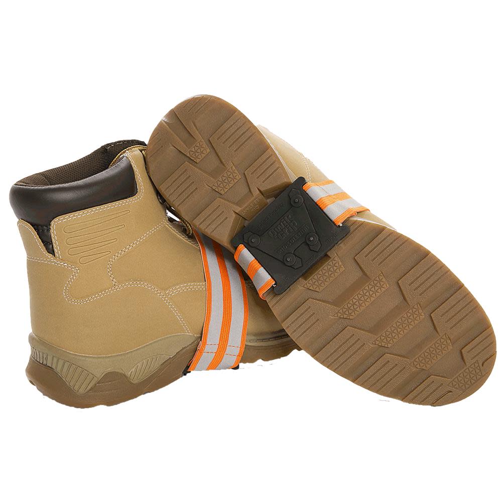 Due North Stud Mid-Sole Footwear Traction Aid Tungsten Carbide Spikes Universal Unisex Black/Orange - Ascmtools