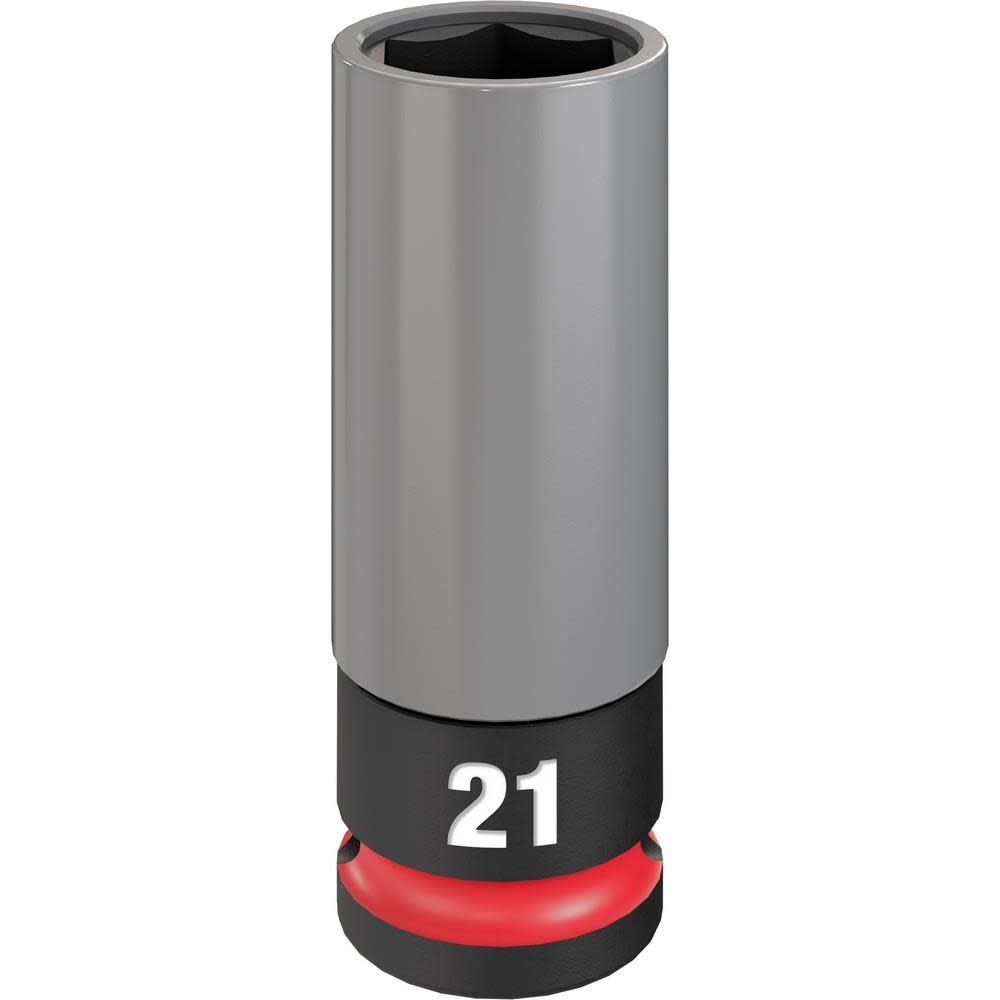 Milwaukee SHOCKWAVE Impact Duty Socket 1/2 Drive 21MM Metric Lug Nut Wheel - Ascmtools