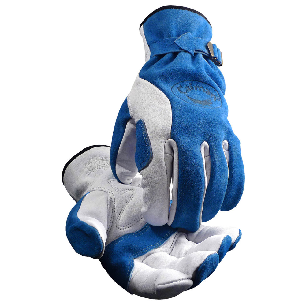 Protective Industrial Products Caiman Small Split Cowhide Top Grain Leather Driver Gloves - Ascmtools