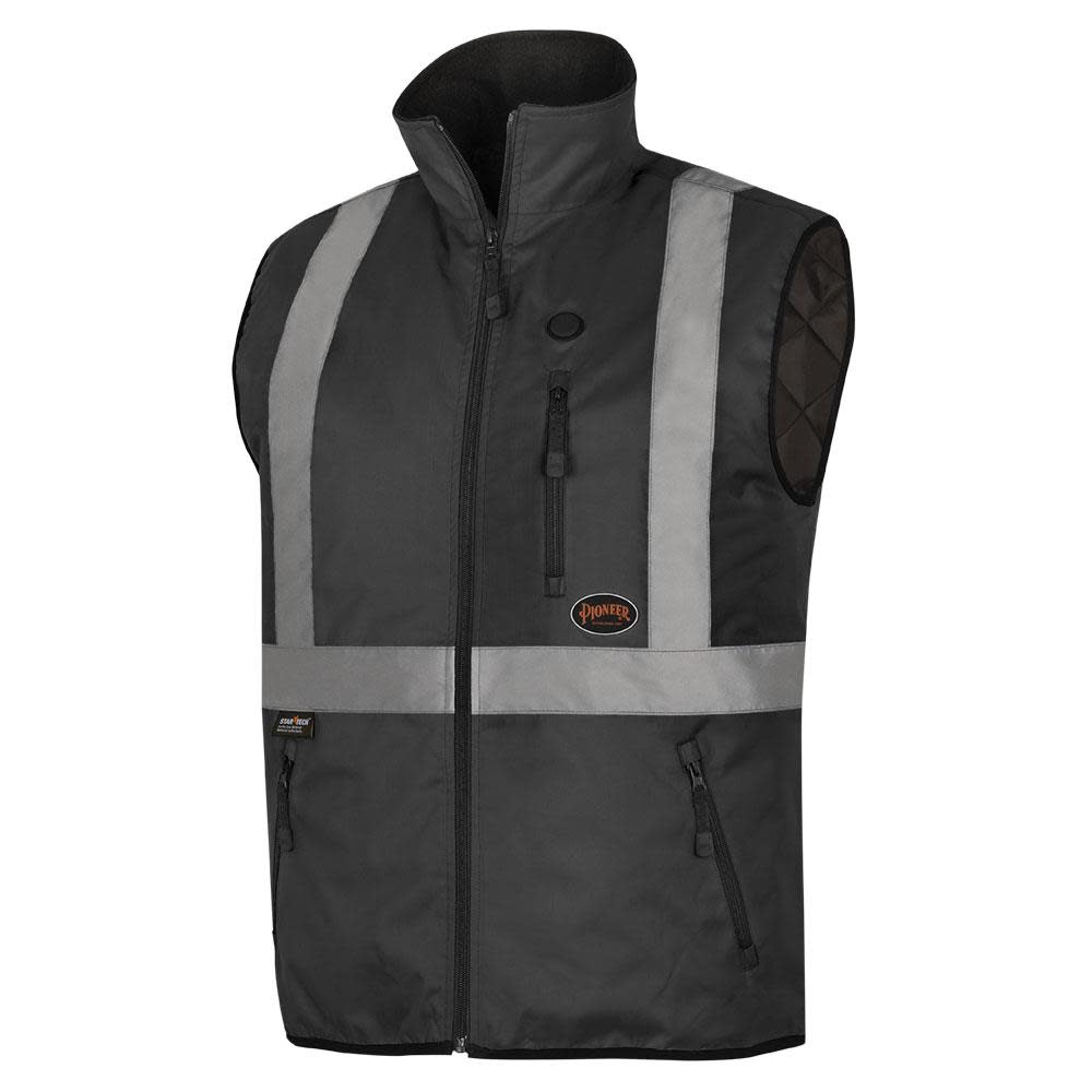 Pioneer 5419U Hi Vis Heated Safety Vest Black 4X Large - Ascmtools