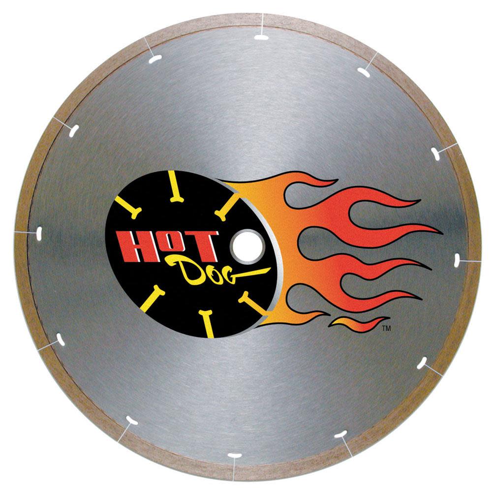 M K Diamond MK-225 Hot Dog 10in Premium Wet Continous Saw Blade for Porcelain Tile - Ascmtools