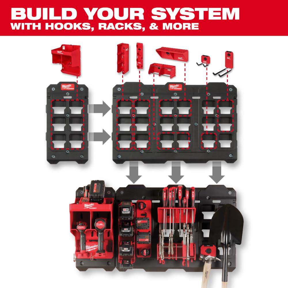 Milwaukee PACKOUT Compact Wall Plate - Ascmtools