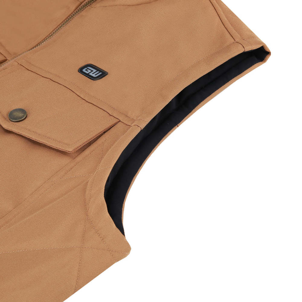GEARWRENCH Mens Khaki Heated Quilted Vest Kit Small - Ascmtools