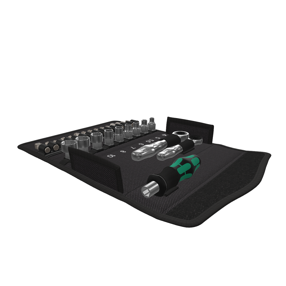 Wera Tools 27pc Kraftform Kompakt Zyklop Mini 2 Ratchet Set - Ascmtools