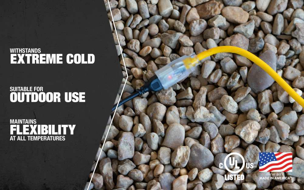 Southwire Cold Weather Extension Cord 12/3 SJEOOW 25′ - Ascmtools