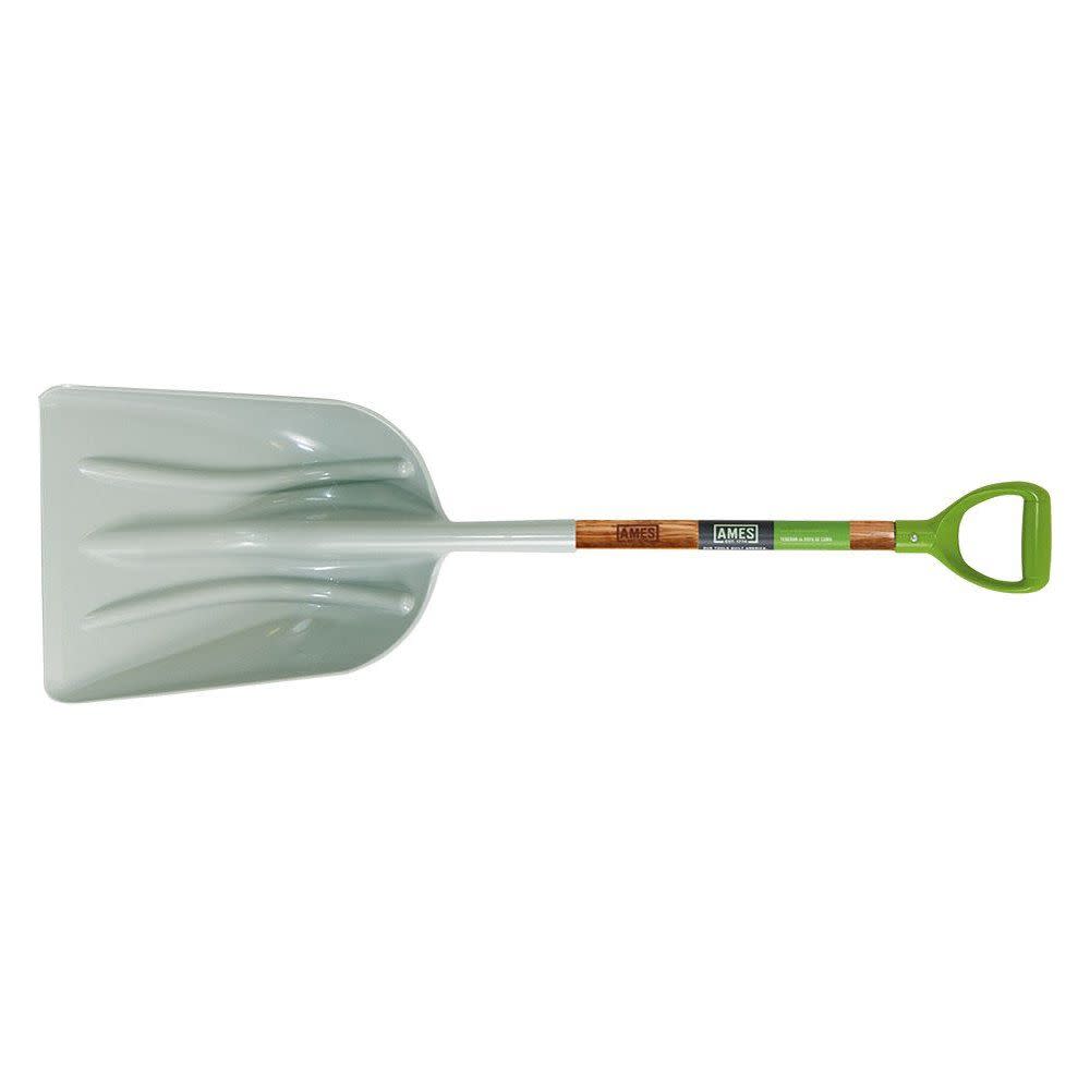 Ames 27.5 in. D-Grip Poly Scoop Shovel with Hardwood Handle - Ascmtools