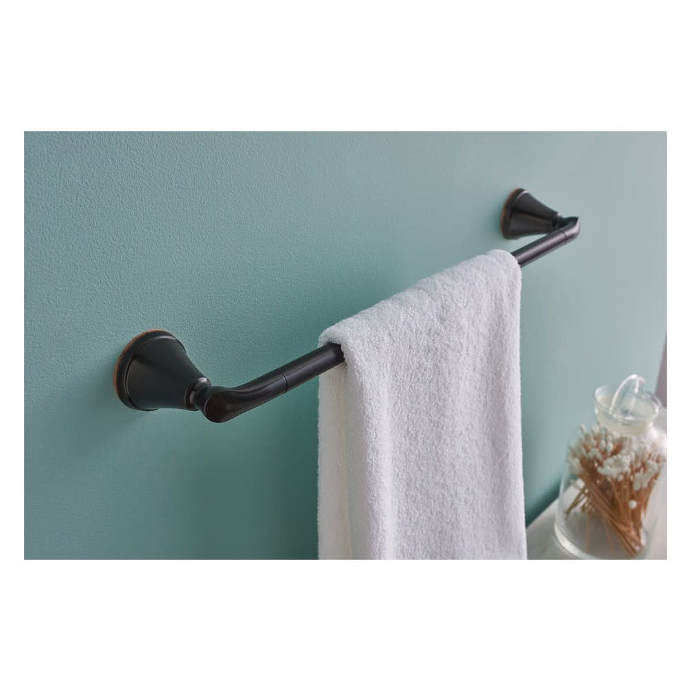 Moen Tiffin Bronze 24″ Towel Bar with Press & Mark Stamp - Ascmtools