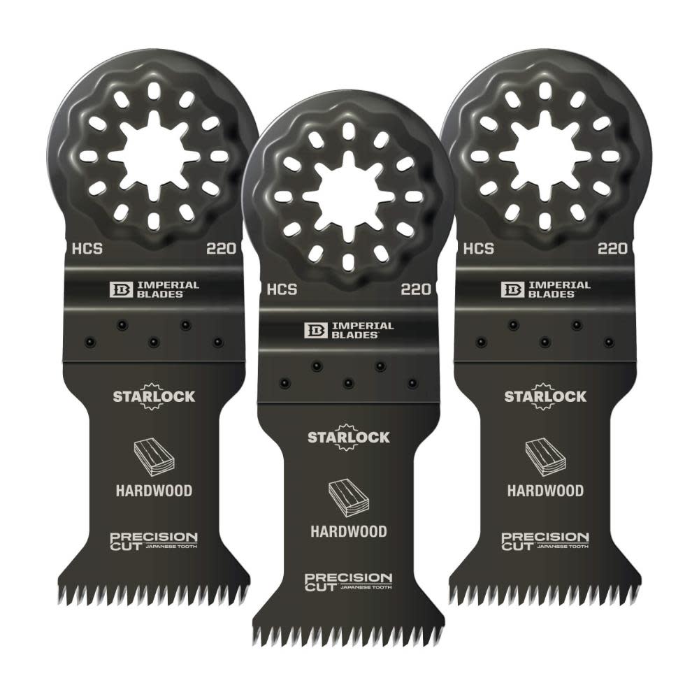 Imperial Blades Starlock 1 3/8″ Japanese Tooth Hardwood Blade 3pc - Ascmtools