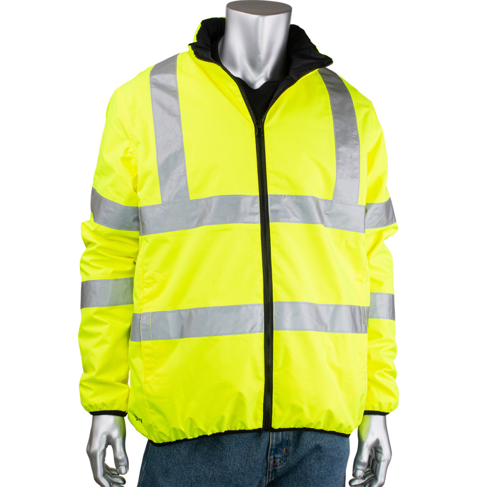 Protective Industrial Products Reversible Puffer Jacket Hi-Vis Yellow 2X - Ascmtools