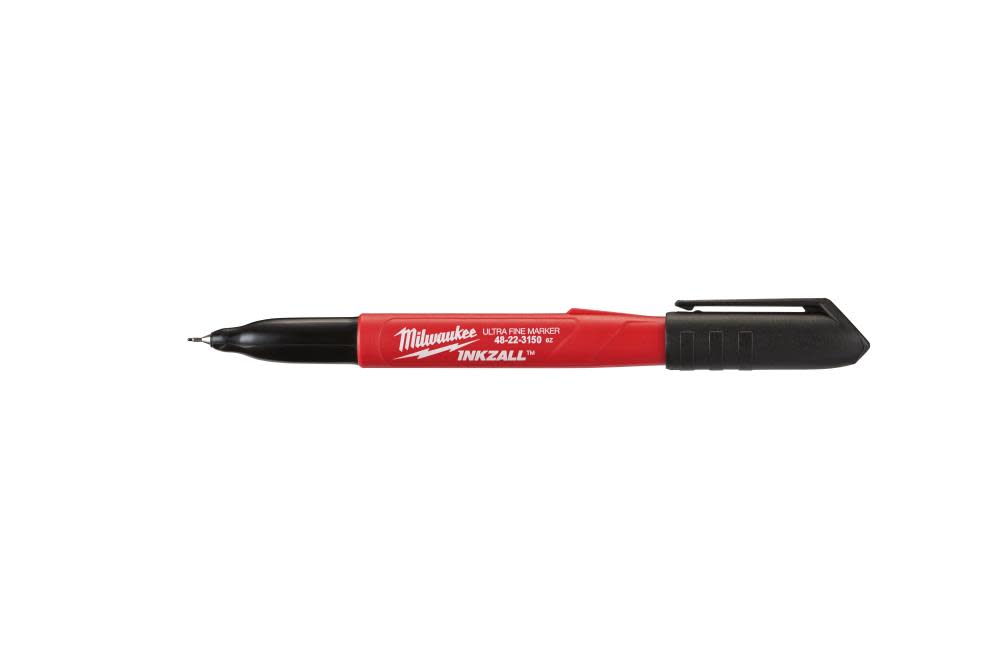 Milwaukee 12 pk INKZALL Black Ultra Fine Point Markers - Ascmtools