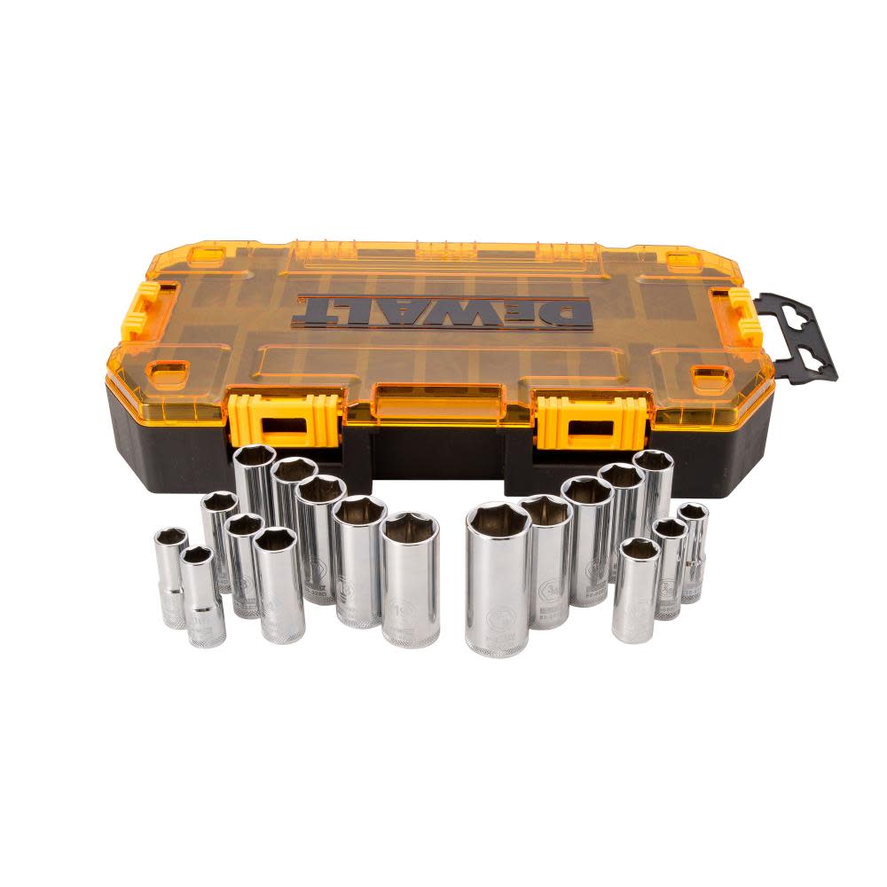 DEWALT 20 piece 3/8 In. Drive Deep Socket Set - Ascmtools