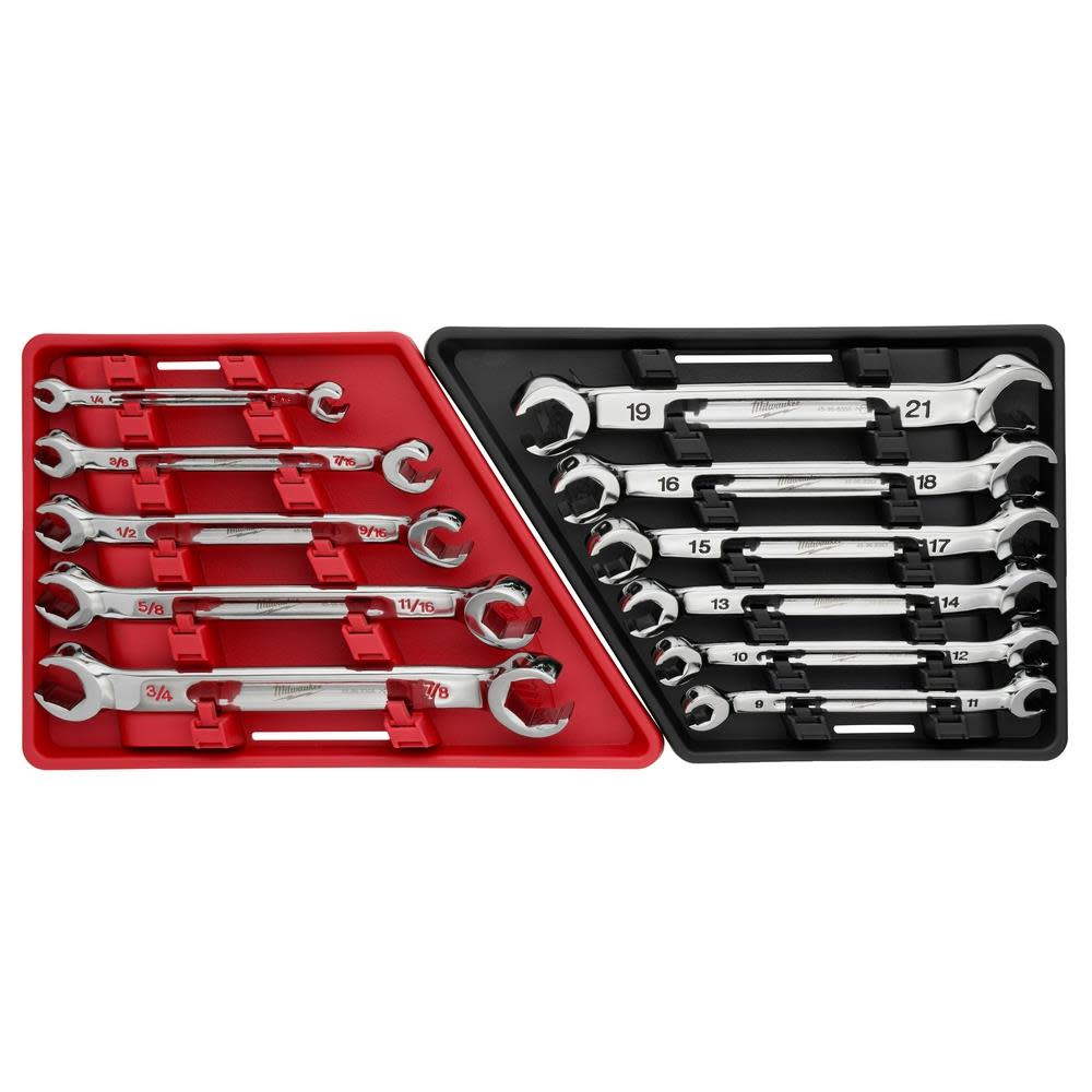 Milwaukee Wrench Set Double End Flare Nut SAE 5pc - Ascmtools