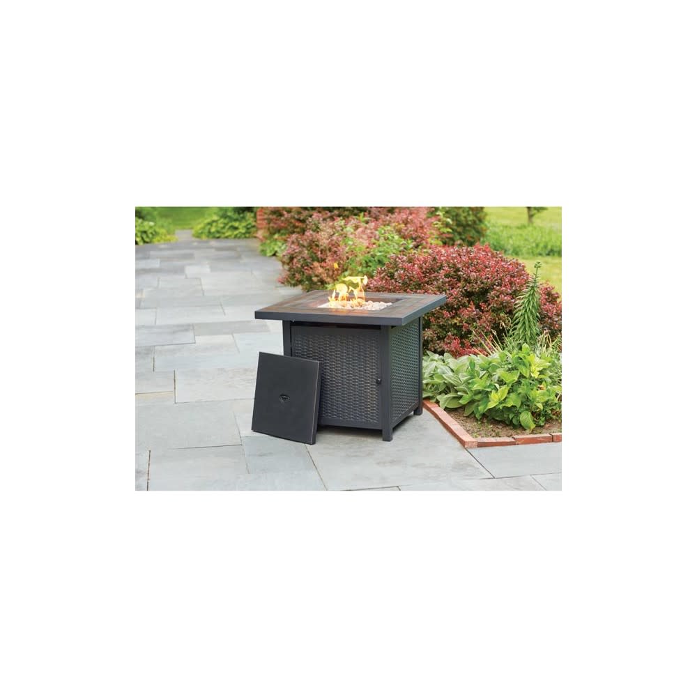 Living Accents Propane Fire Kit 30″ Black Steel Square - Ascmtools