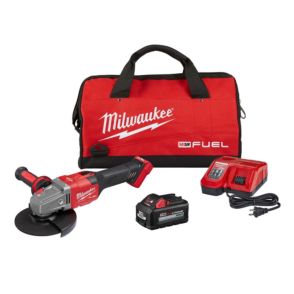 Milwaukee M18 FUEL 4-1/2 in.-6 in. Lock-On Braking Grinder with Slide Switch Kit - Ascmtools