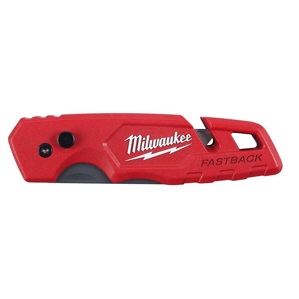 Milwaukee 4pk FASTBACK Folding Utility Knife with Blade Storage - Ascmtools