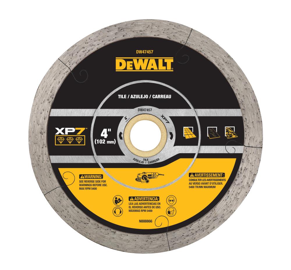 DEWALT Diamond Blade 4″ CONTINUOUS XP7 TILE - Ascmtools