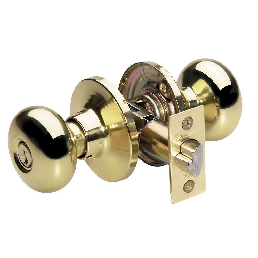 Master Lock Polished Brass Finished Keyed Entry Alike Door Lockset Knob - Ascmtools