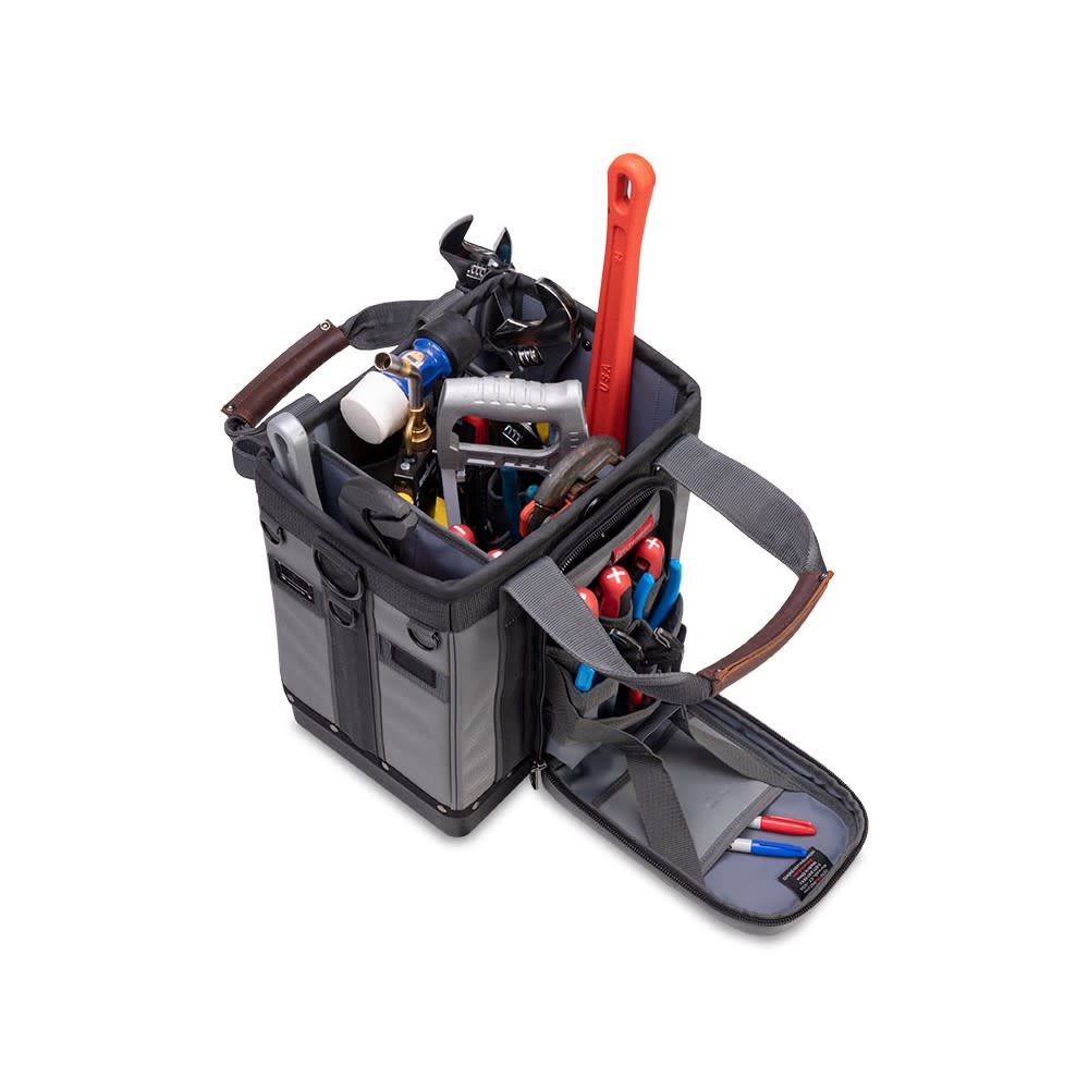 Veto Pro Pac 70 Lbs Large Gray Open Top Plumbing Bag - Ascmtools