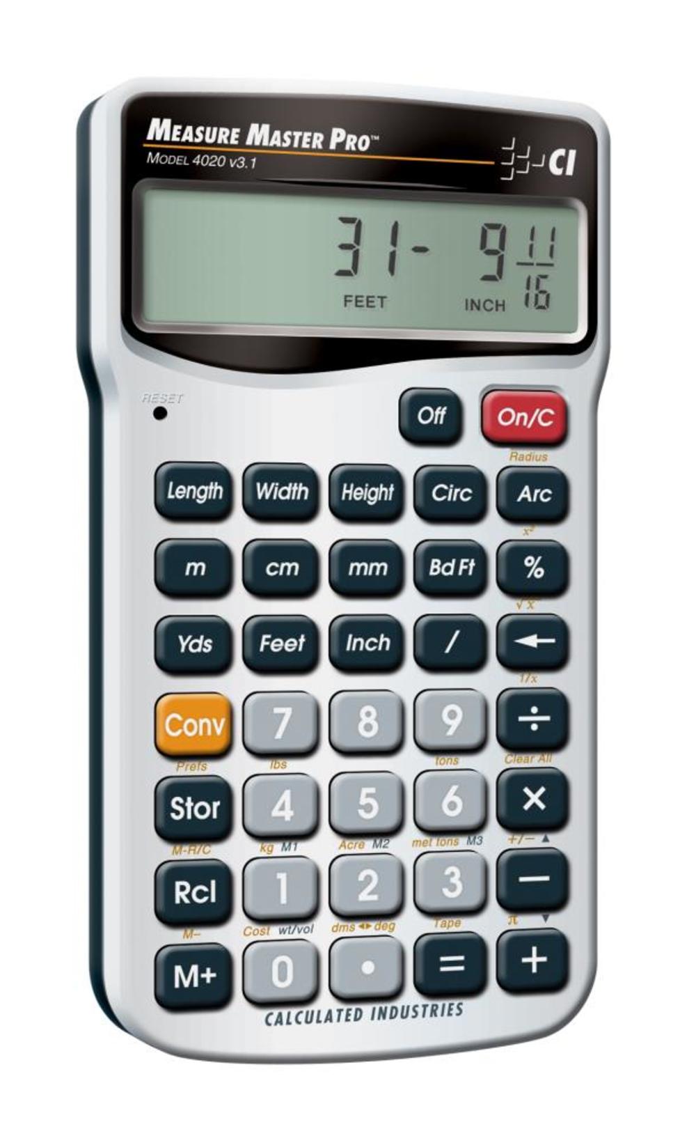 Calculated Industries Measure Master Pro Feet-Inch-Fraction and Metric Calculator - Ascmtools