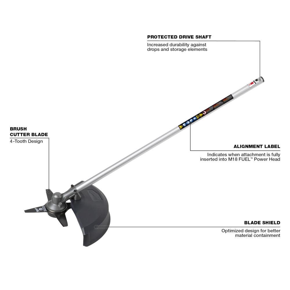 Milwaukee M18 FUEL QUIK LOK Brush Cutter Attachment - Ascmtools