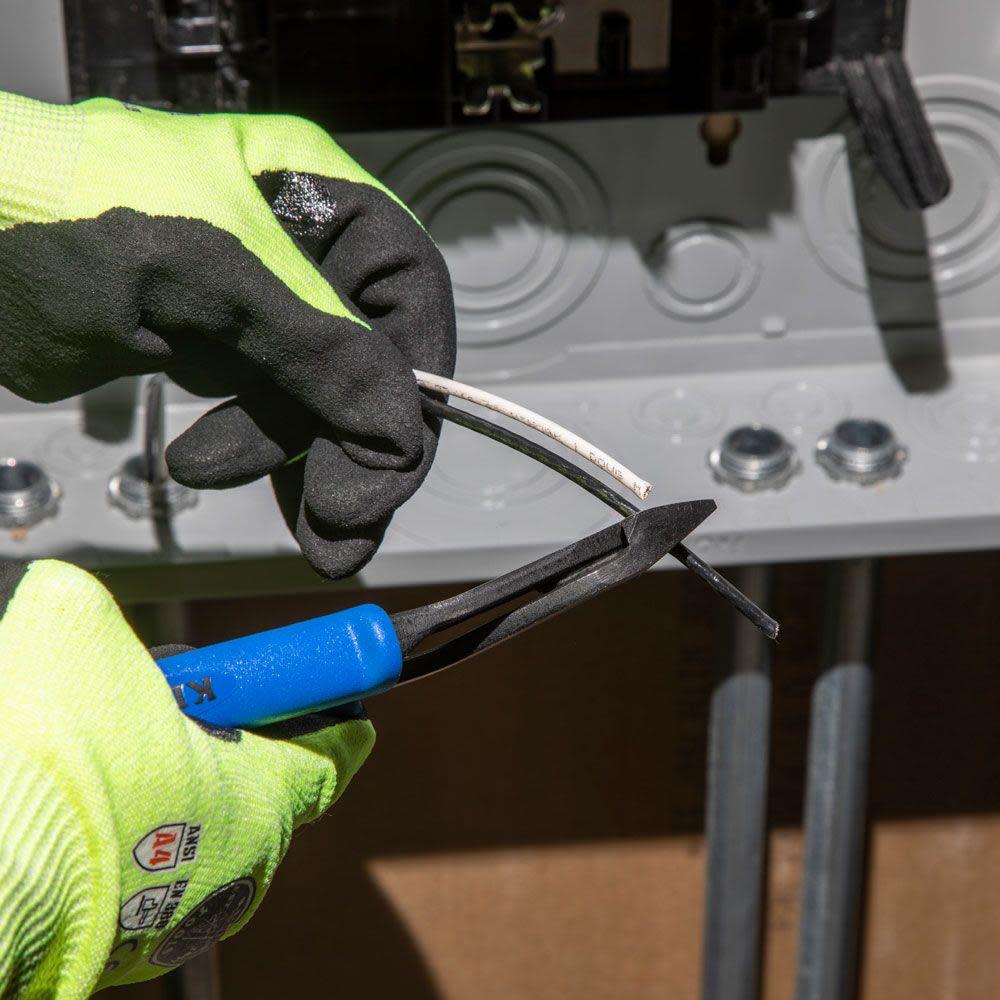 Klein Tools 8” Journeyman High-Leverage Diagonal-Cutting Angle Head Pliers - Ascmtools