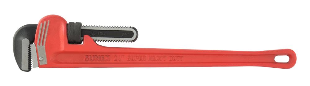 Sunex 24 In. Aluminum Super Heavy Duty Pipe Wrench Phosphates Jaws - Ascmtools