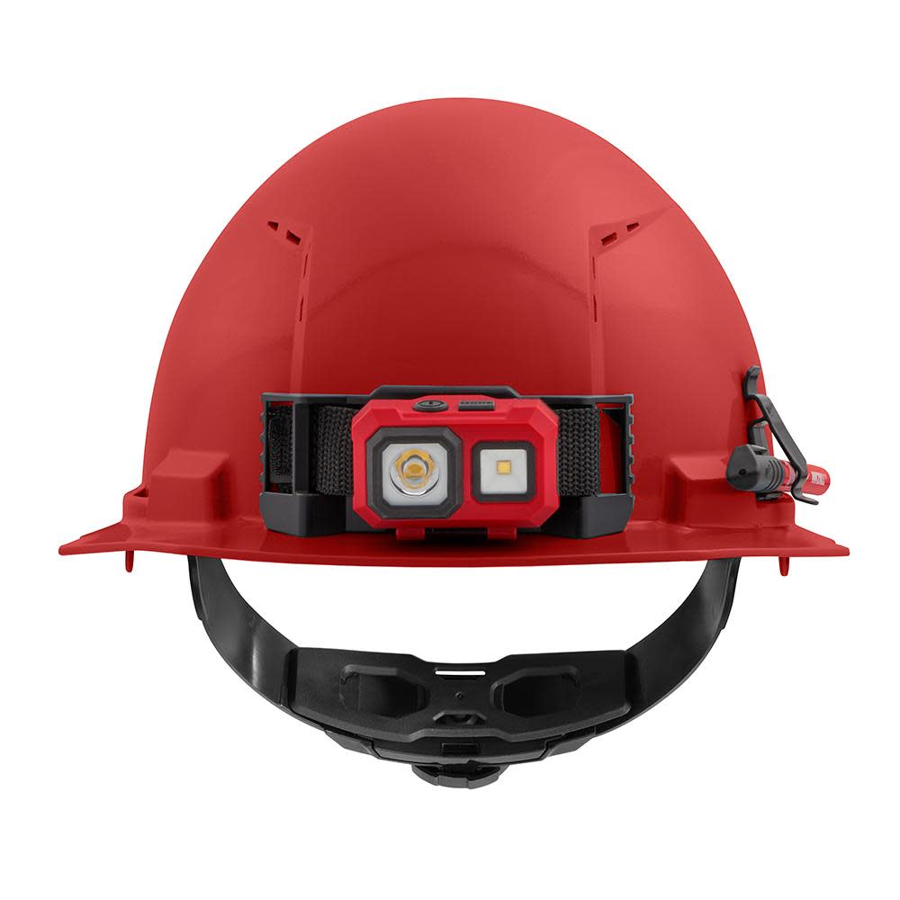 Milwaukee Front Brim Vented Hard Hat with 4pt Ratcheting Suspension Type 1 Class C Red - Ascmtools
