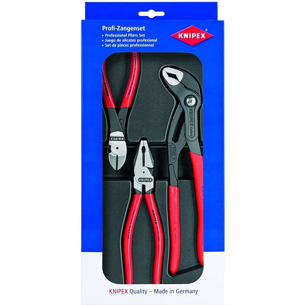 Knipex Power Pliers Set in Plastic Deep Drawn Tray 3pc - Ascmtools