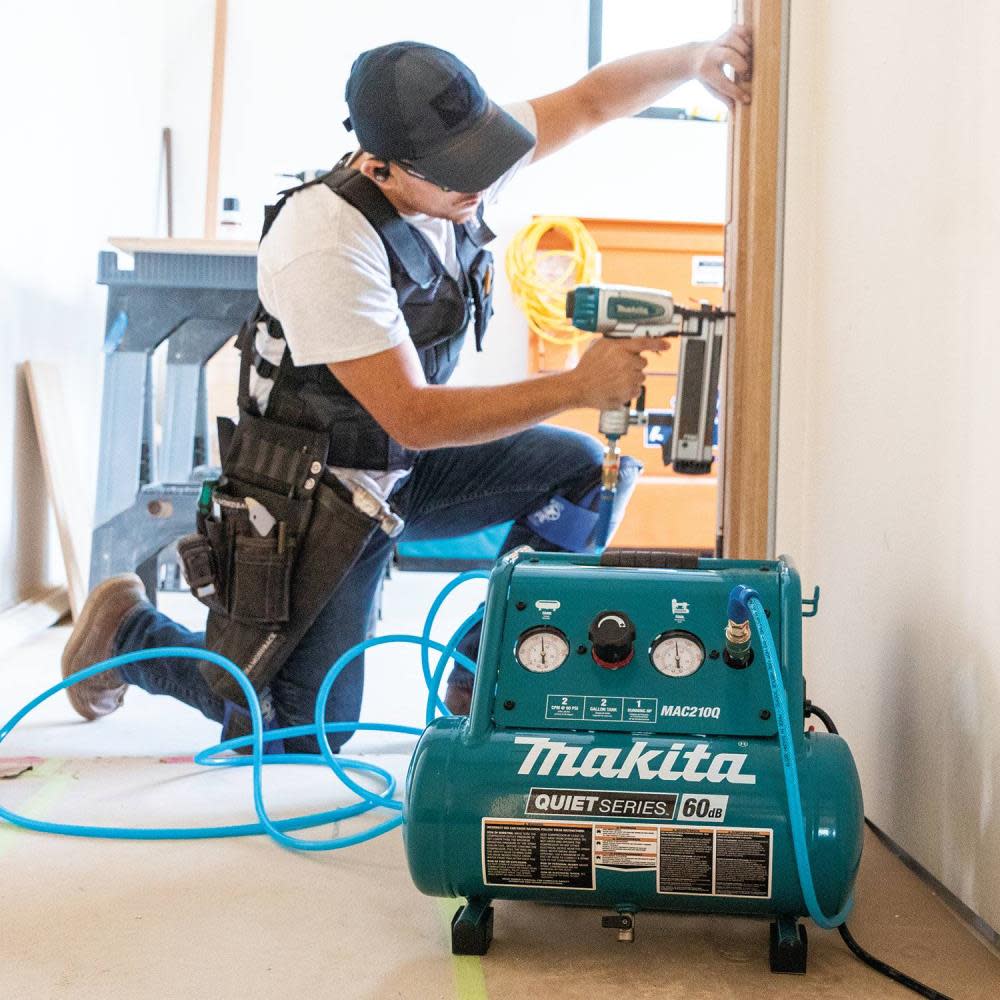 Makita Quiet Series Air Compressor 1 HP 2 Gallon Oil Free Electric - Ascmtools