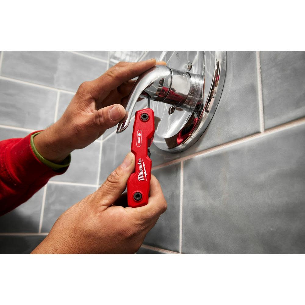 Milwaukee 17 Key Folding Hex Key Sets SAE/Metric 2pc - Ascmtools