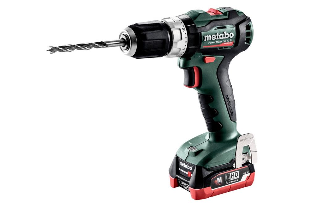 Metabo 12V PowerMaxx Compact Brushless Hammer Drill/Driver kit 2x 4.0Ah LiHD - Ascmtools