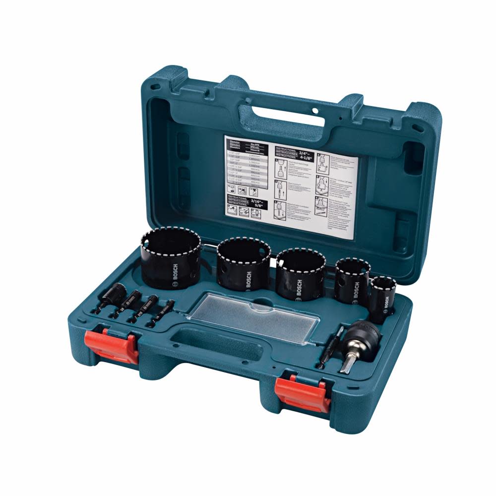 Bosch 11 pc. Diamond Hole Saw Set - Ascmtools