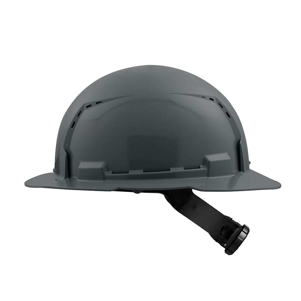 Milwaukee Gray Full Brim Vented Hard Hat with 4pt Ratcheting Suspension Type 1 Class C - Ascmtools
