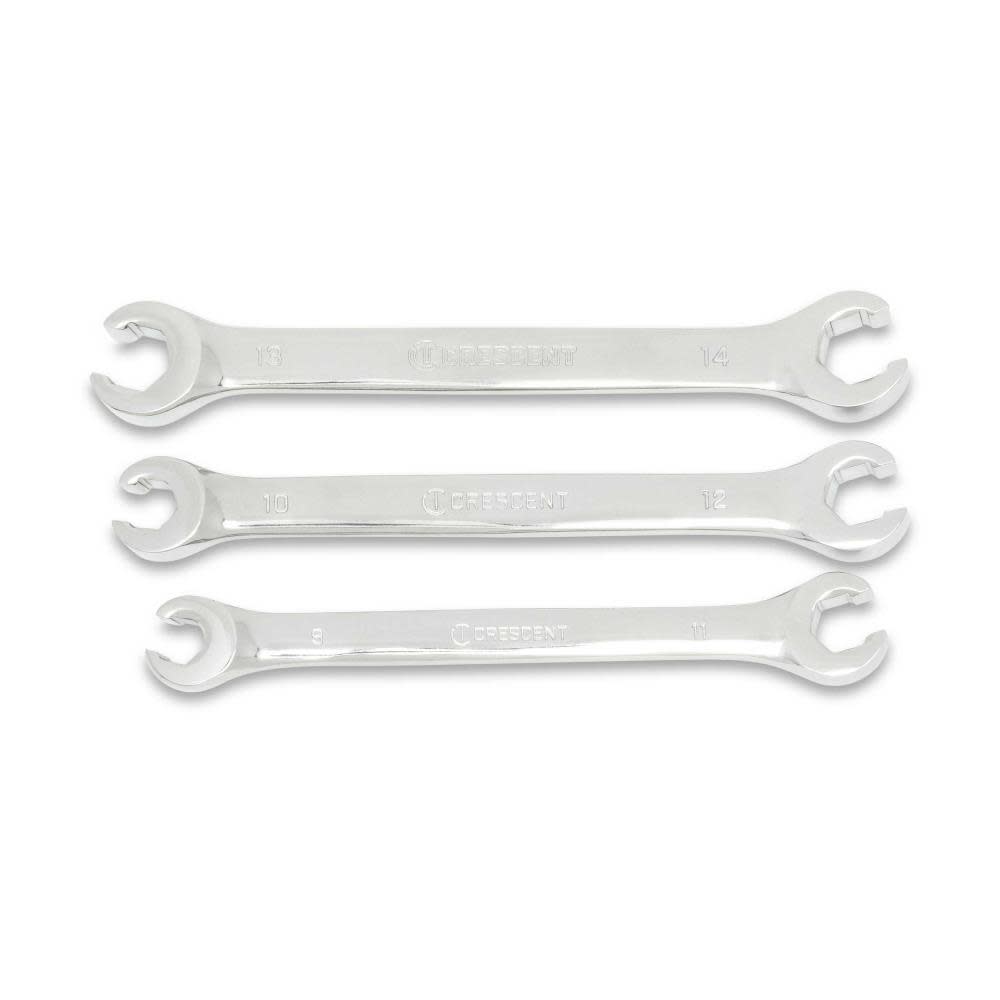 Crescent Metric Flare Nut Wrench Set 3pc - Ascmtools