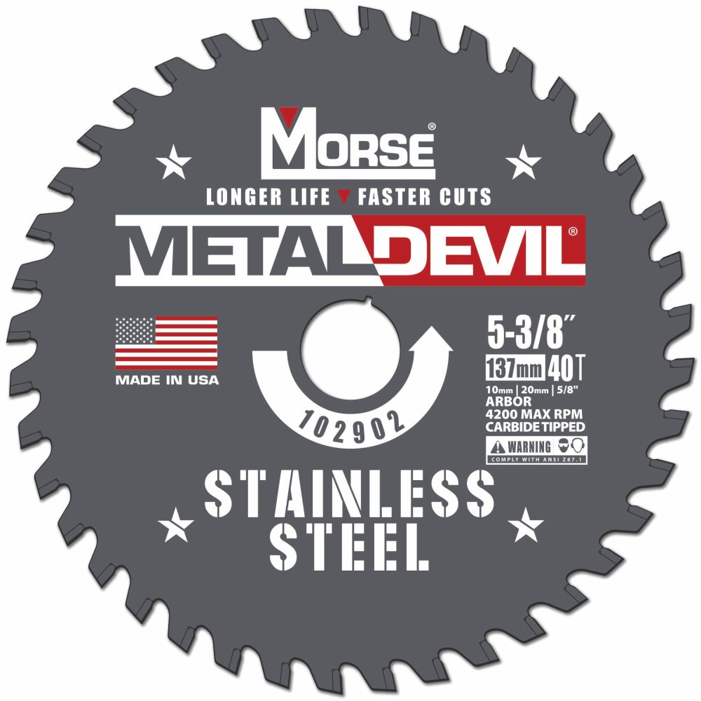 MK Morse 5 3/8″ 40 Tooth Stainless Steel Circular Saw Blade - Ascmtools