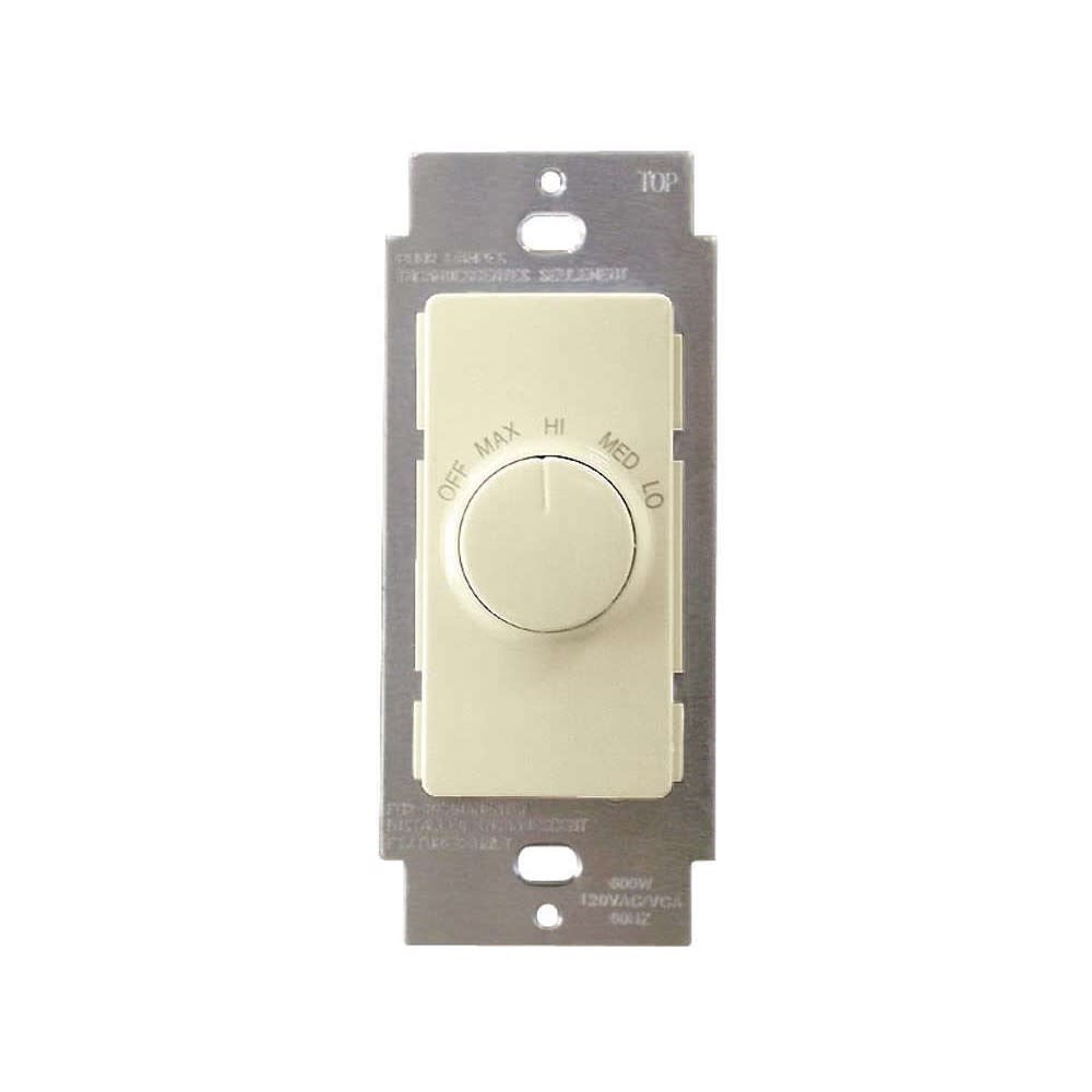 Leviton Decora Fan Control Switch 1.5A Ivory 1Pole Rotary 4 Speed - Ascmtools