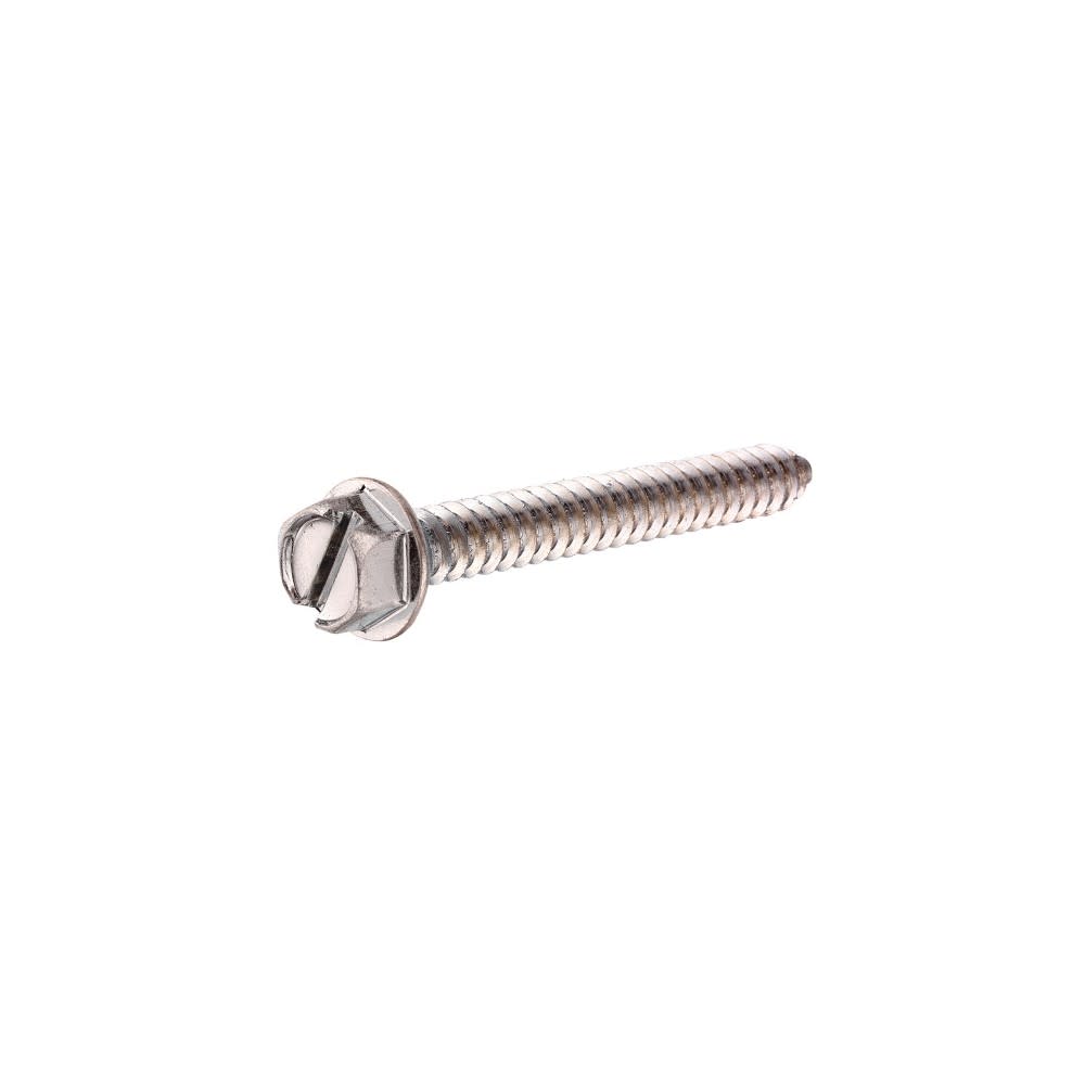 Hillman #14 x 1″ Stainless SlottedHex Washer Sheet Metal Screw 100pk - Ascmtools