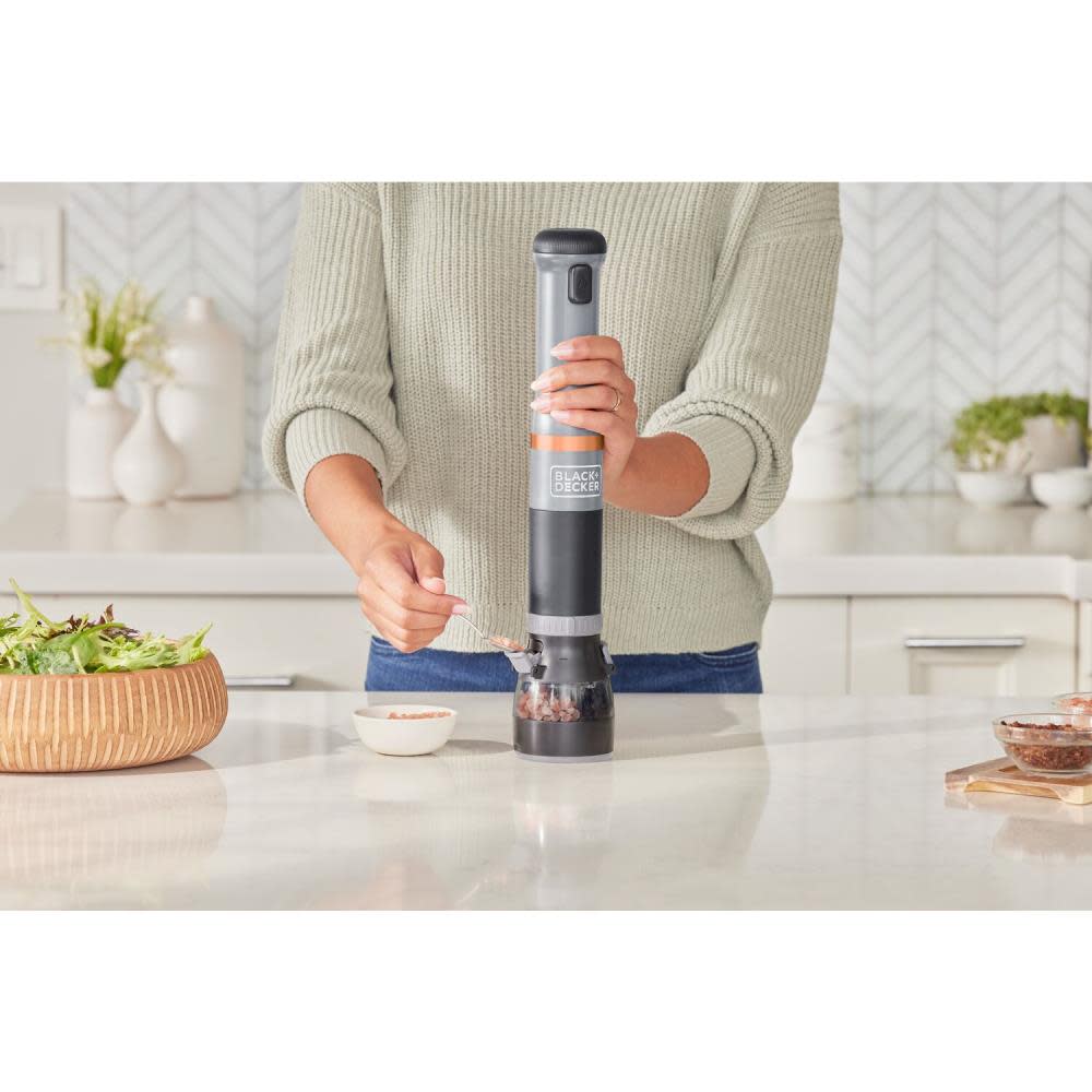 Black and Decker kitchen wand 2 in 1 Salt & Pepper Grinder Attachment - Ascmtools