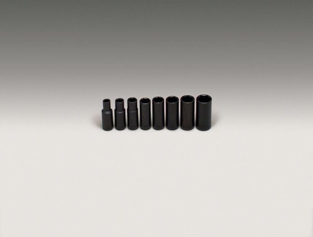 Wright Tool 3/8 In. Dr. 8 pc. Deep Impact Socket Set 5/16 In. to 3/4 In. - Ascmtools