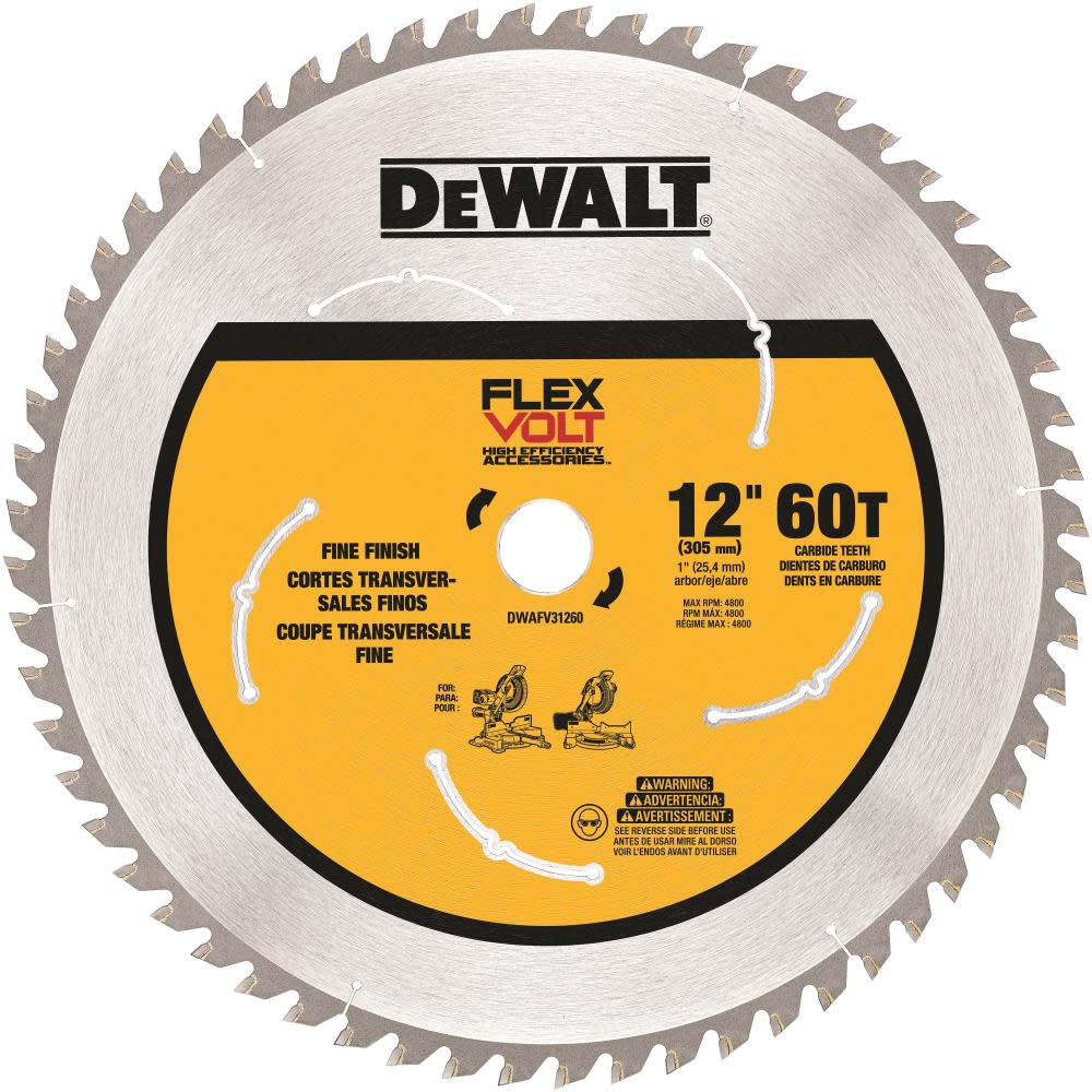 DEWALT FLEXVOLT 12 In. 60T Miter Saw Blade - Ascmtools