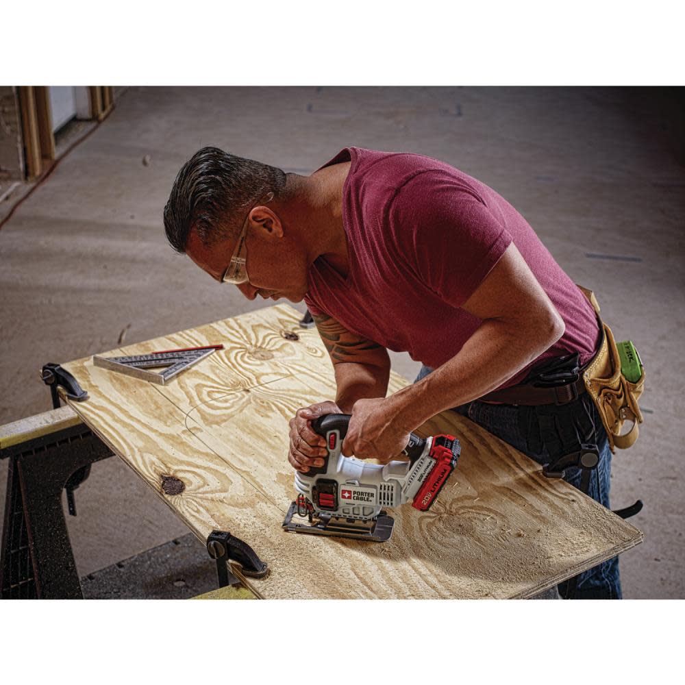 Porter Cable 20-volt MAX Variable Speed Keyless Cordless Jigsaw (Bare Tool) - Ascmtools