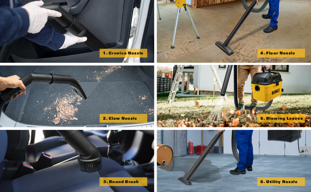 DEWALT 6 Gallon Wall Mounted Wet/Dry Vacuum with Wireless on/off Control - Ascmtools