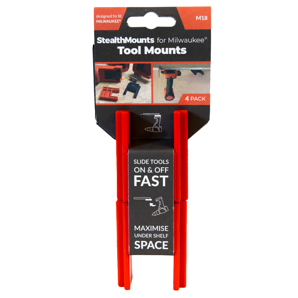 Stealthmounts Tool Mount Milwaukee M18 Red 4pk - Ascmtools
